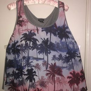 Torrid Palm tree Ombré tank